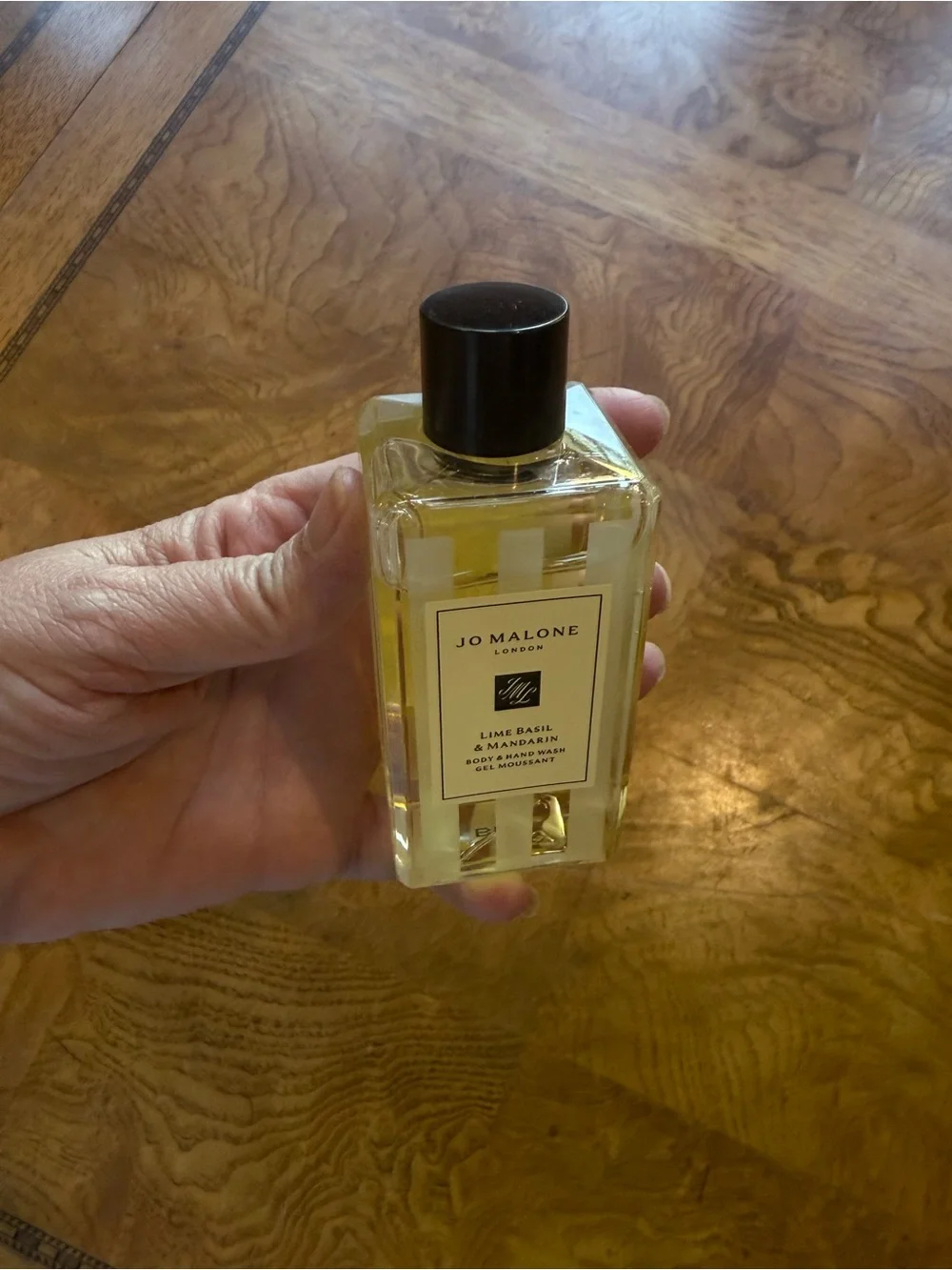 Jo Malone Lime Basil & Mandarin Body & Hand Wash - Clear Bottle with Black Cap